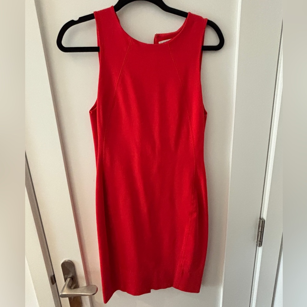 Babaton Red Midi Sheath Dress